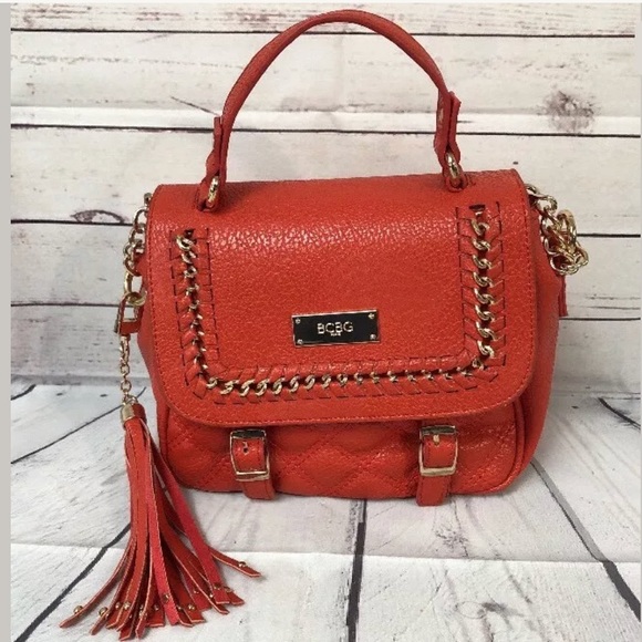 BCBG Handbags - BCBG PARIS QUILTED CROSSBODY HANDBAG WITH TASSLE